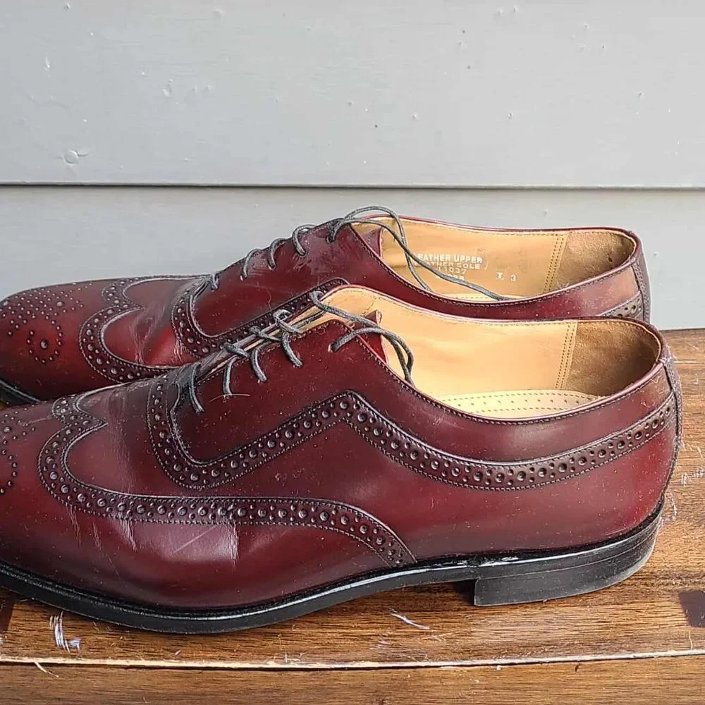 Bostonian Burgundy Houghton Leather Lace Shoes size 12 D NEW NIB NWT